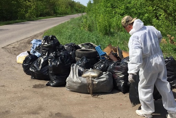 Сотрудники компании Goodvalley очистили от мусора 8 км лесополосы