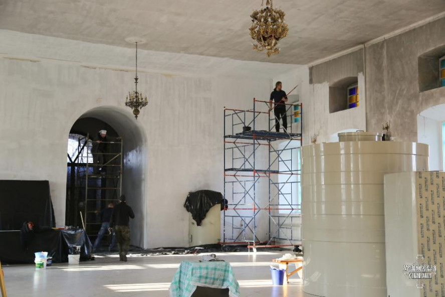 В Христорождественском соборе в Уварово продолжаются ремонтные работы