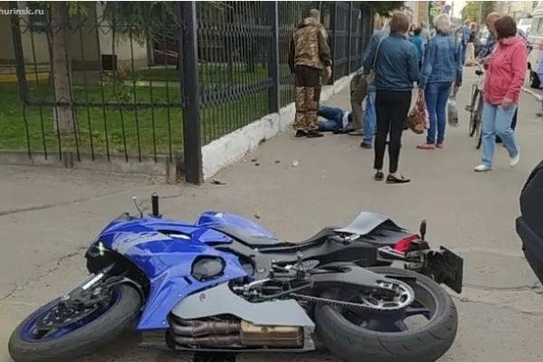 В Мичуринске пожилая женщина попала под колёса мотоцикла