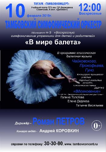 Концерт Тамбовского симфонического оркестра "В мире балета"