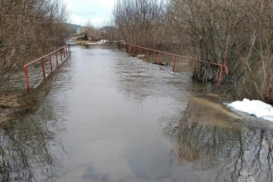 Под Тамбовом затопило мост  через реку Челновая