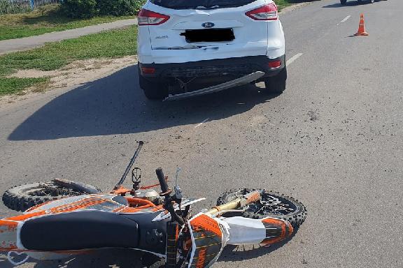 Подросток из Тамбовской области сломал ногу в ДТП на мотоцикле