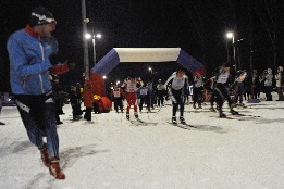 Ночная лыжная гонка в Тамбове