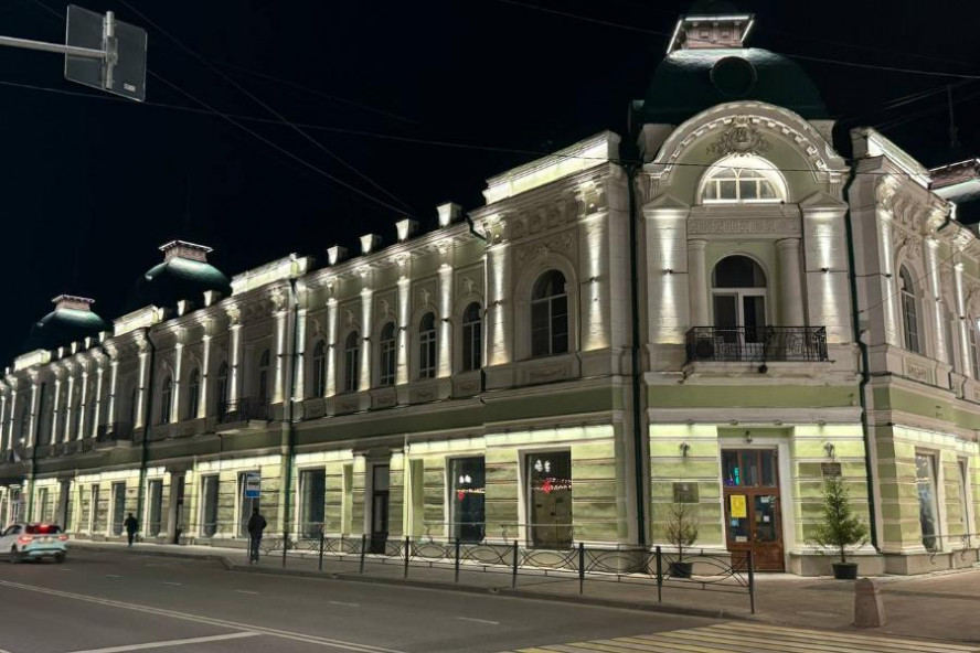 Дом купца Шоршорова в Тамбове получил современную архитектурную подсветку