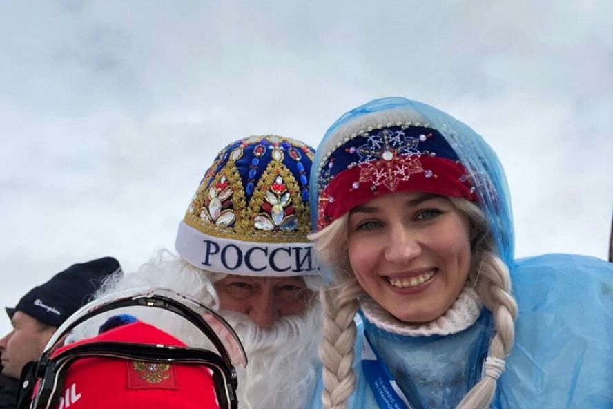 Тамбовский Дед Мороз со Снегурочкой на чемпионате Мира по лыжным гонкам - 13