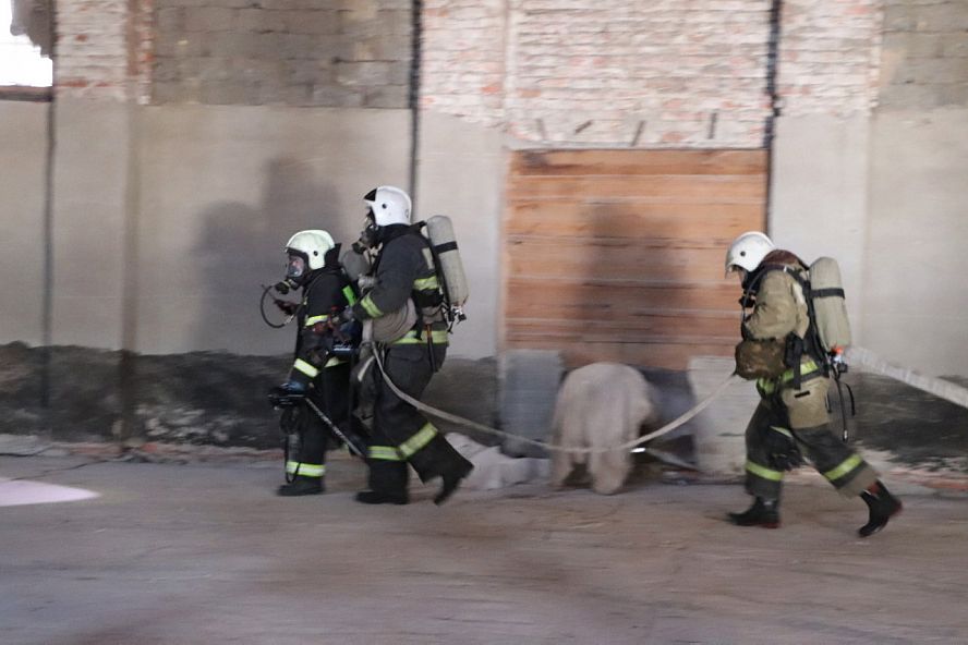 Пожарные учения на хлебной базе - 8